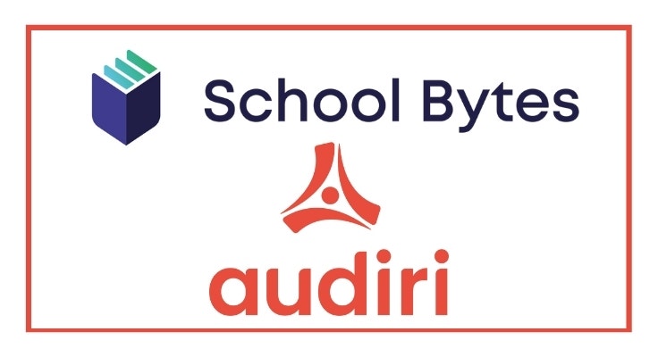 Logos of school bytes and audiri